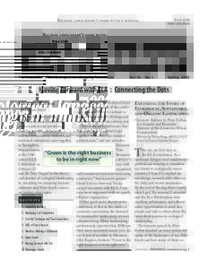 Because land doesn’t come with a manual[removed]The Newsletter of the Ecological Landscaping Association Price $2.00 ISSN 1554-656X