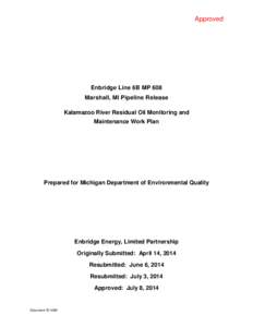 Kalamazoo River Residual Oil Monitoring and Maintenance Work Plan