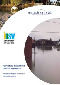 Hawkesbury-Nepean Flood Damages Assessment Addendum Report: Answers to Recent Questions  Hawkesbury-Nepean Flood Damages Assessment