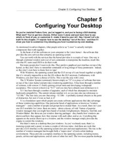 Chapter    5: Configuring Your Desktop 107