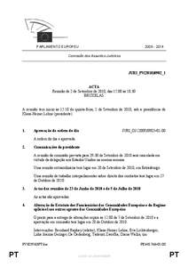 [removed]PARLAMENTO EUROPEU Comissão dos Assuntos Jurídicos  JURI_PV(2010)0902_1