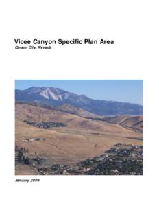 Vicee Canyon Specific Plan Area Carson City, Nevada January 2006  TABLE OF CONTENTS