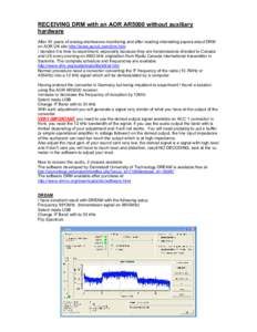 Technology / Copyright law / Digital rights management / Shortwave radio / Sound card / Operational amplifier / Amplifier / Digital Radio Mondiale / Electronics / Electronic engineering / International broadcasting