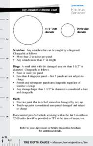 Self Inspection Reference Card” inch diameter