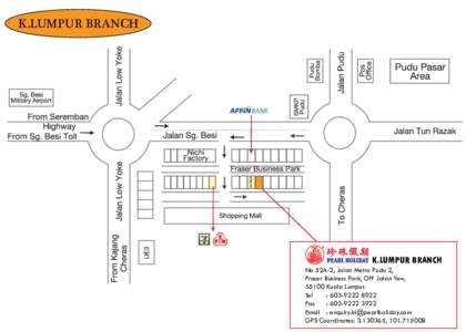 Car Wash  K.LUMPUR BRANCH K.LUMPUR BRANCH No 52A-2, Jalan Metro Pudu 2,