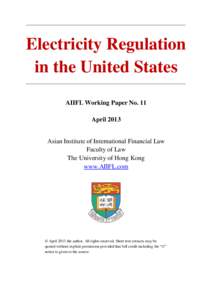 ________________________________________________________________  Electricity Regulation in the United States ________________________________________________________________