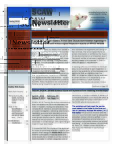 SCAW Newsletter Volume 34, Issue 1  Spring 2012