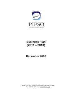 Business Plan (2011 – 2013) DecemberP O Bo x U30, Suva, FIJI, Tel: (2600