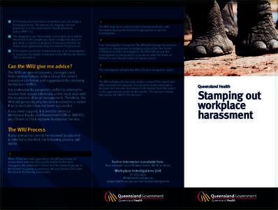 Stamping out workplace harassment brochure