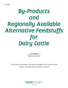 ASBy-Products and Regionally Available Alternative Feedstuffs