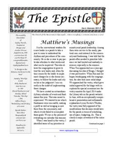 The Epistle  The Church of the Resurrection July-August 2014