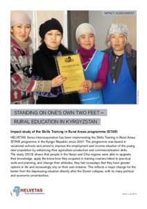 © Karin Zbinden  IMPACT ASSESSMENT STANDING ON ONE’S OWN TWO FEET – RURAL EDUCATION IN KYRGYZSTAN