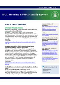 Microsoft Word - February 2015 HUD Housing and FHA Monthly Review - Final 2_5_15