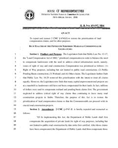 HOUSE OF REPRESENTATIVES FIFTEENTH NORTHERN MARIANAS COMMONWEALTH LEGISLATURE FIFTH SPECIAL SESSION, 2006  AN ACT