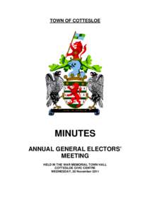 Microsoft Word - Minutes - Town of Cottesloe Annual Electors Meeting AGM - 30 November 2011.DOC