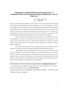 Change in output elasticity