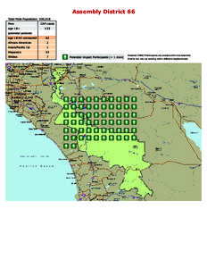 Assembly District 66 Total Male Population: 300,018 Men age 18+  CAP cases