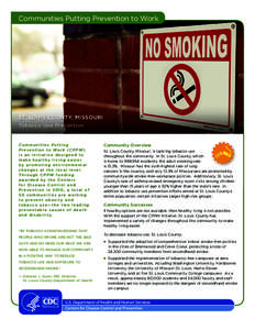 Communities Putting Prevention to Work  ST. LOUIS COUNTY, MISSOURI Tobacco Use Prevention  Communities Putting