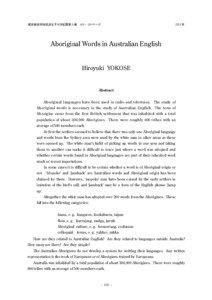 Koori / Hielaman / Wiradjuri / Indigenous Australians / Australian Aborigines / Noongar people / Corroboree / Humpy / Australian English / Australian Aboriginal culture / Indigenous peoples of Australia / English languages