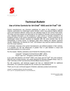 Microsoft Word - TB13Use of Urine Controls for Uri-Chek 10SG and Uri-Trak 120