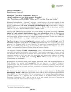 Khazanah Nasional / Iskandar Malaysia / Iskandar Investment Berhad / Malaysia Airlines / Proton / Economy of Malaysia / Malaysia / Sovereign wealth funds