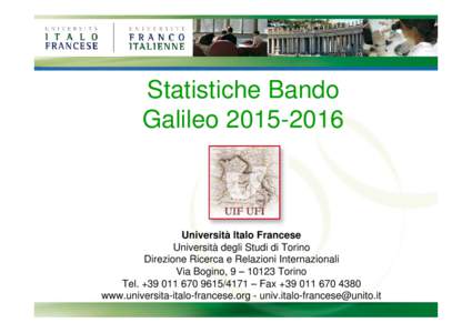 Statistiche Bando Vinci 2011