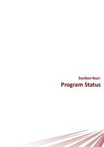 Sec on four:   Program Status 14  14 