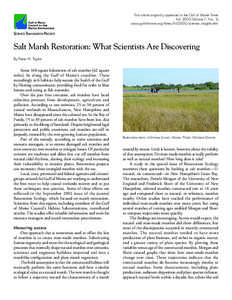 This article originally appeared in the Gulf of Maine Times Fall[removed]Volume 7, No. 3) www.gulfofmaine.org/times/fall2003/science_insights.html SCIENCE TRANSLATION PROJECT