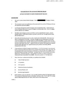 GDF[removed]IN THE MATIER OF THE HAZELWOOD MINE FIRE INQUIRY WITNESS STATEMENT OF JAMES EDWARD HUBERT MAUGER  BACKGROUND
