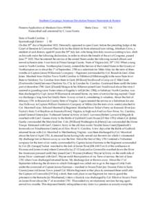 Southern Campaign American Revolution Pension Statements & Rosters Pension Application of Abraham Crow W9396 Transcribed and annotated by C. Leon Harris. Maria Crow