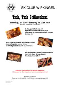 SKICLUB WIPKINGEN  Tsch, Tsch Grillweekend