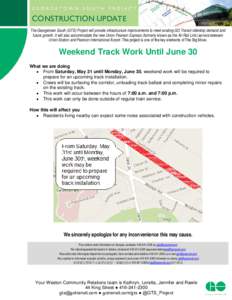 The Georgetown South (GTS) Project will provide infrastructure improvements to meet existing GO Transit ridership demand and future growth