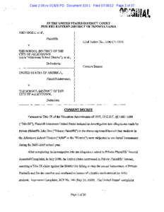 Case 2:06-cv[removed]PD Document[removed]Filed[removed]Page 2 of 37  IN THE UNITED STATES DISTRICT COURT FOR THE EASTERN DISTRICT OF PENNSYLVANIA ·  JOHN DOE I, eta!.,