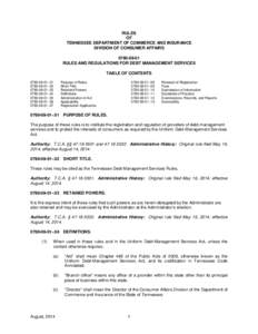 Gun laws in Tennessee / Uniform Debt-Management Services Act / SEC filings / United States federal banking legislation