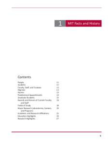 1  MIT Facts and History Contents People