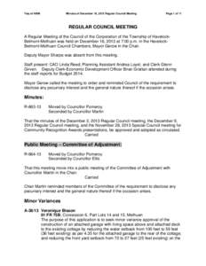 Microsoft Word - REGULAR COUNCIL MEETING December 16, 2013