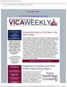 VICA WEEKLY: Zombie Bills Rise from the Dead