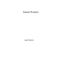 Natural Wonders  Angela Woodward Acknowledgments