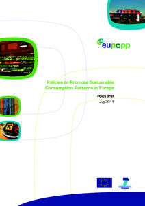 eup pp  Poli Policies to Promote Sustainable Consumption Patterns in Europe