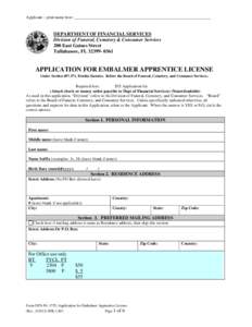 Microsoft Word - Embalmer Apprentice Application DFS-N1-1755.doc