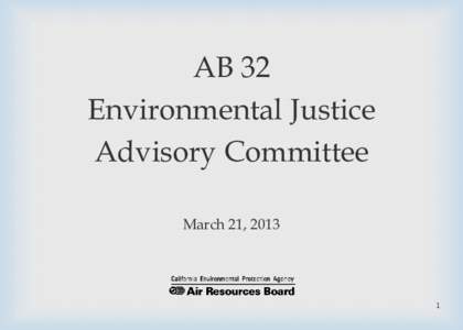 AB 32 Environmental Justice Advisory Committee