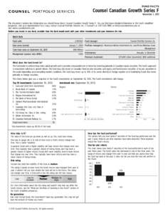 FUND FACTS  Counsel Canadian Growth Series F November 1, 2013