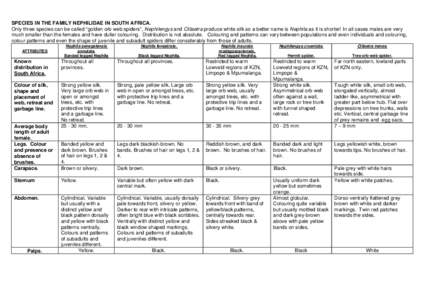 Microsoft Word - SCSA Nephilidae in SA