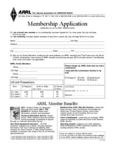 ARRL Affiliated Club Application