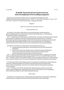 28. aprilNr. 457 Kalaallit Nunaanni qitornavissiartaartussat akuersissutigineqartarnerat pillugu peqqussut