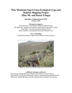 Sage Grouse Ecological Type and Habitat Mapping Project