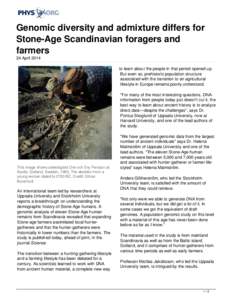 Genomic diversity and admixture differs for Stone-Age Scandinavian foragers and farmers