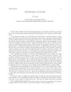 Science / José Leite Lopes / Carvalho Leite / Centro Brasileiro de Pesquisas Físicas / Physics / Brazil