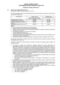 UNIFIED CARRIER LICENCE TELECOMMUNICATIONS ORDINANCE (Chapter 106) Wharf T&T Limited (“Wharf T&T”) J11.  DataConnect- Gigabit Ethernet Service