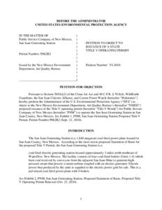 Clean Air Act / Climate change in the United States / Pollution / United States Environmental Protection Agency / Emission standard / Fossil-fuel power station / PNM Resources / Regulation of greenhouse gases under the Clean Air Act / Air pollution in the United States / Environment / 88th United States Congress